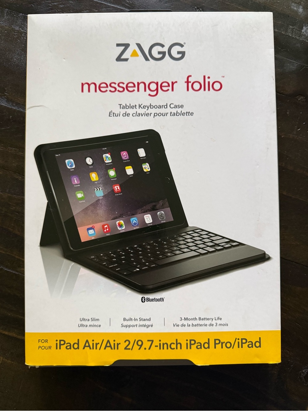 Messenger Folio Tablet/iPad Keyboard Case - Black
